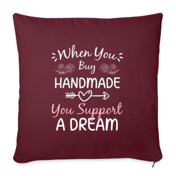 Défilé de mode Shopping Style - Housse de coussin décorative 45 x 45 cm - bordeaux - Devant