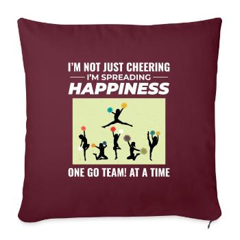 Pom-pom girl Cheerleading Girl Cheering Cheer Squad - Housse de coussin décorative 45 x 45 cm - bordeaux - Devant