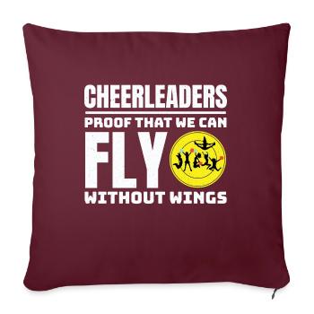 Pom-pom girl Cheerleading Girl Cheering Cheer Squad - Housse de coussin décorative 45 x 45 cm - bordeaux - Devant