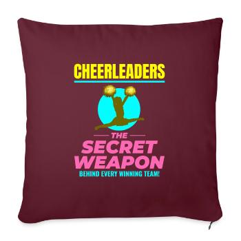 Pom-pom girl Cheerleading Girl Cheering Cheer Squad - Housse de coussin décorative 45 x 45 cm - bordeaux - Devant
