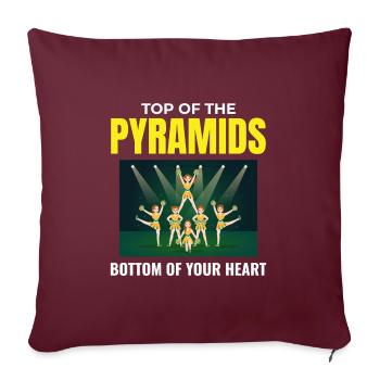 Cheerleader Cheerleading Girl Cheering Cheer Squad - Housse de coussin décorative 45 x 45 cm - bordeaux - Devant