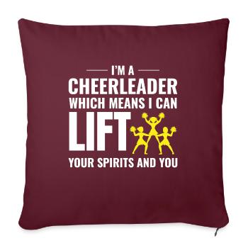 Cheerleader Cheerleading Girl Cheering Cheer Squad - Housse de coussin décorative 45 x 45 cm - bordeaux - Devant
