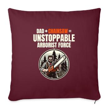 Arboriste Papa Arboricole Chirurgien Grimpeur Coupe-bordures - Housse de coussin décorative 45 x 45 cm - bordeaux - Devant
