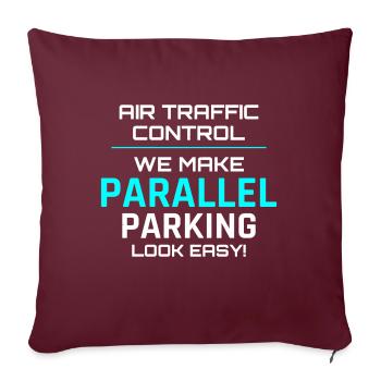 Contrôleur de la circulation aérienne ATC Aviation Humour Avion - Housse de coussin décorative 45 x 45 cm - bordeaux - Devant