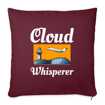 Contrôleur de la circulation aérienne ATC Aviation Humour Avion - Housse de coussin décorative 45 x 45 cm - bordeaux - Devant