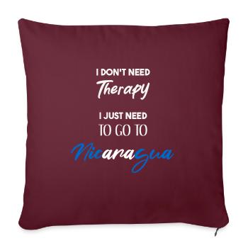 Nicaragua Geschenkidee lustig witziger Spruch - Sofakissenbezug 45 x 45 cm - Burgunderrot - Vorne