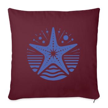 variation 28901Starfish Sea Animal Saltwater Aqua - Housse de coussin décorative 45 x 45 cm - bordeaux - Devant