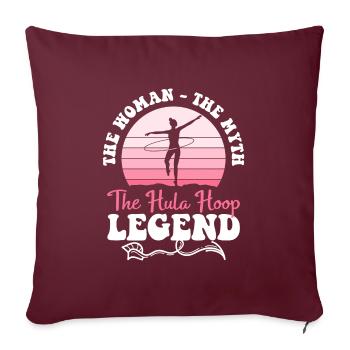 Hullern Sports Perte de poids Hobby - Housse de coussin décorative 45 x 45 cm - bordeaux - Devant