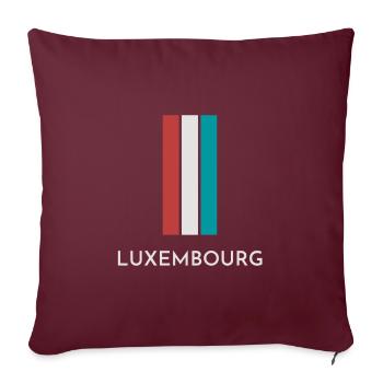 Drapeau du Luxembourg, fierté luxembourgeoise - Housse de coussin décorative 45 x 45 cm - bordeaux - Devant