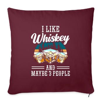 Bar à schnaps - Housse de coussin décorative 45 x 45 cm - bordeaux - Devant