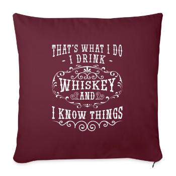 Célébrations des buveurs de bouteilles de rhum - Housse de coussin décorative 45 x 45 cm - bordeaux - Devant