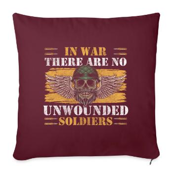 Combattant militaire Liberté Paix mondiale - Housse de coussin décorative 45 x 45 cm - bordeaux - Devant