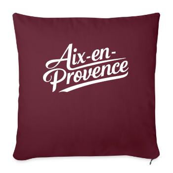 Aix-en-Provence - Housse de coussin décorative 45 x 45 cm - bordeaux - Devant