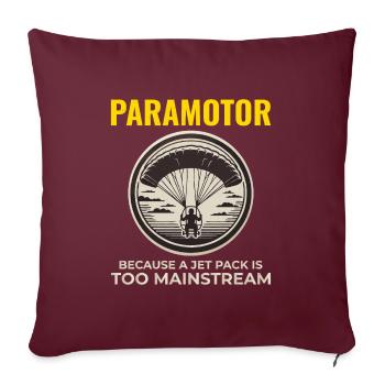 Motorschirmpilot Motorschirm Motorschirm - Sofakissenbezug 45 x 45 cm - Burgunderrot - Vorne