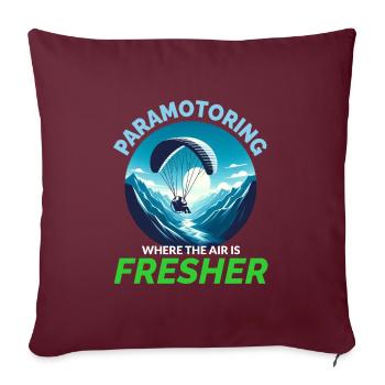 Motorschirmpilot Motorschirm Motorschirm - Sofakissenbezug 45 x 45 cm - Burgunderrot - Vorne