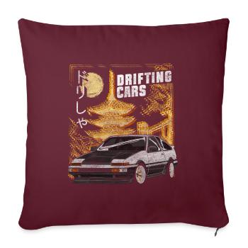 Auto Motorsport Turbo Flitzer - Sofakissenbezug 45 x 45 cm - Burgunderrot - Vorne