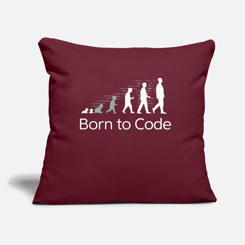 BORN TO CODE Sofa pillowcase 17,3'' x 17,3'' (45 x 45 cm)