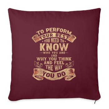 Musique Art Scène - Housse de coussin décorative 45 x 45 cm - bordeaux - Devant