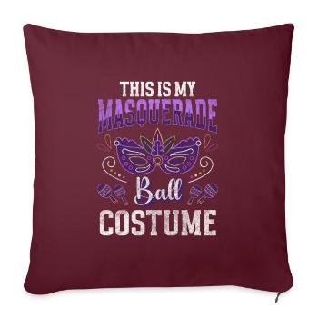 Masque Célébration Inconnu Second Visage - Housse de coussin décorative 45 x 45 cm - bordeaux - Devant