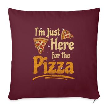 Pizza Four à pizza Restaurant Délicieux - Housse de coussin décorative 45 x 45 cm - bordeaux - Devant