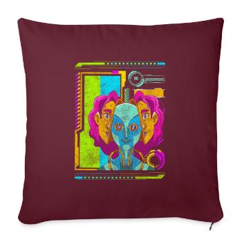 Zukunft Cosplay Neon Gamer - Sofakissenbezug 45 x 45 cm - Burgunderrot - Vorne