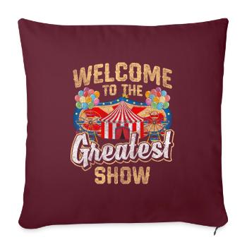 Directeur de chapiteau de cirque Idiots - Housse de coussin décorative 45 x 45 cm - bordeaux - Devant