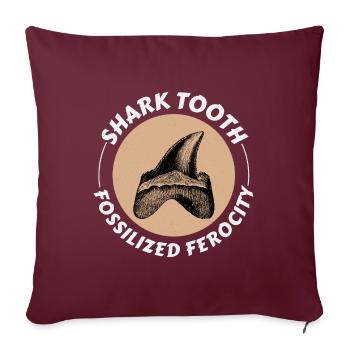 Collectionneur de dents de requin Chasse aux fossiles Paléontologie - Housse de coussin décorative 45 x 45 cm - bordeaux - Devant