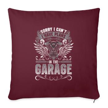 Tuner Motorsport Voiture de sport automobile - Housse de coussin décorative 45 x 45 cm - bordeaux - Devant