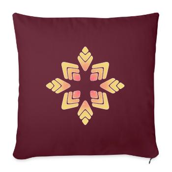 étoile - Housse de coussin décorative 45 x 45 cm - bordeaux - Devant