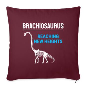 Brachiosaure dinosaure dinosaure chasse aux fossiles chasseur - Housse de coussin décorative 45 x 45 cm - bordeaux - Devant