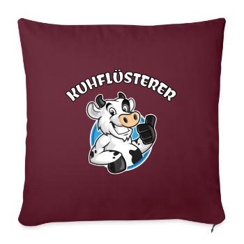 chuchotement des vaches vache agriculteur agriculteur agriculteur - Housse de coussin décorative 45 x 45 cm - bordeaux - Devant