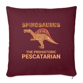 Spinosaurus Dinosaure Dino Paléontologue Fossile - Housse de coussin décorative 45 x 45 cm - bordeaux - Devant