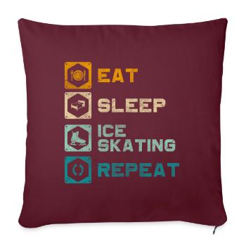patineurs patinoires patinoire hobby patinage de vitesse - Housse de coussin décorative 45 x 45 cm - bordeaux - Devant