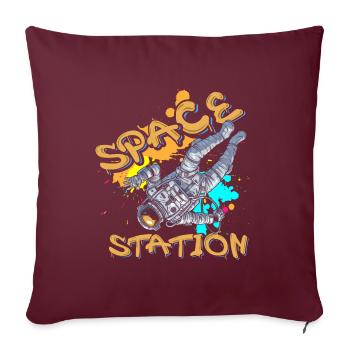 Street Art Spray Can Rapper Cool - Housse de coussin décorative 45 x 45 cm - bordeaux - Devant