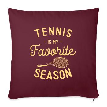 Tennisspieler Vorhand Ass - Sofakissenbezug 45 x 45 cm - Burgunderrot - Vorne