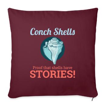 Conque Coquillages Collector Beachcomber Coquillage - Housse de coussin décorative 45 x 45 cm - bordeaux - Devant