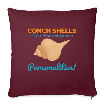 Conque Coquillages Collector Beachcomber Coquillage - Housse de coussin décorative 45 x 45 cm - bordeaux - Devant
