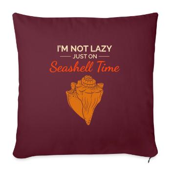 Conque Coquillages Collector Beachcomber Coquillage - Housse de coussin décorative 45 x 45 cm - bordeaux - Devant