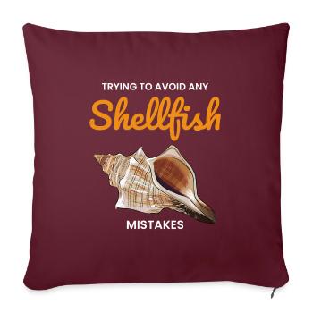 Conque Coquillages Collector Beachcomber Coquillages - Housse de coussin décorative 45 x 45 cm - bordeaux - Devant