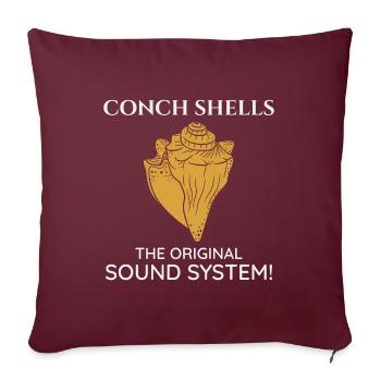 Conque Coquillages Collector Beachcomber Coquillage - Housse de coussin décorative 45 x 45 cm - bordeaux - Devant