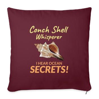 Conque Coquillages Collector Beachcomber Coquillage - Housse de coussin décorative 45 x 45 cm - bordeaux - Devant