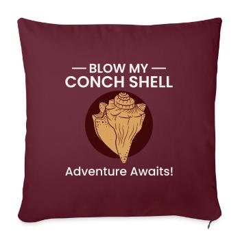 Conque Coquillages Collector Beachcomber Coquillage - Housse de coussin décorative 45 x 45 cm - bordeaux - Devant
