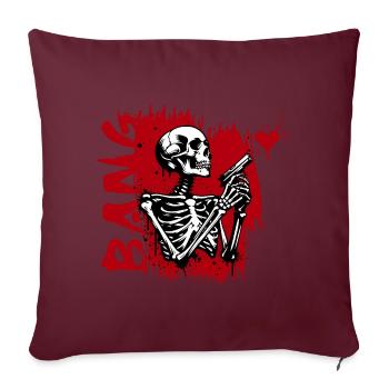 BANG Skull // Skull Heartbreaker FS0242 - Sofa pillowcase 17,3'' x 17,3'' (45 x 45 cm) - burgundy - Front