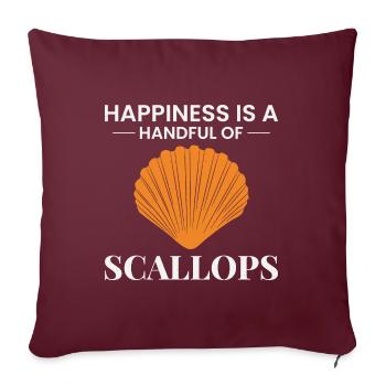 Pétoncles Coquillages Collector Beachcomber Crustacés - Housse de coussin décorative 45 x 45 cm - bordeaux - Devant