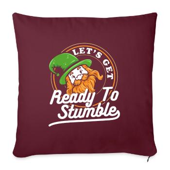 Chance du trèfle d’Irlande - Housse de coussin décorative 45 x 45 cm - bordeaux - Devant