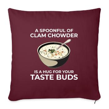 Muschelsuppe Schalentiere urkomische Meeresfrüchtesuppe - Sofakissenbezug 45 x 45 cm - Burgunderrot - Vorne