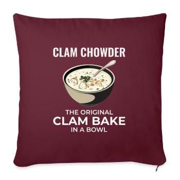 Muschelsuppe Schalentiere urkomische Meeresfrüchtesuppe - Sofakissenbezug 45 x 45 cm - Burgunderrot - Vorne