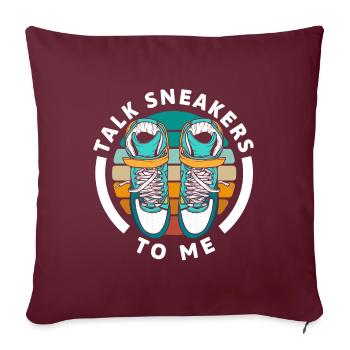 collectionneur de chaussures amateur de chaussures Addiction aux tendances - Housse de coussin décorative 45 x 45 cm - bordeaux - Devant