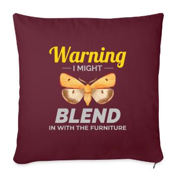 Papillon de nuit Animal Insect Collectionneur Entomologie - Housse de coussin décorative 45 x 45 cm - bordeaux - Devant