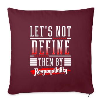 Journée de l’homme : Journée d’honneur du festival - Housse de coussin décorative 45 x 45 cm - bordeaux - Devant